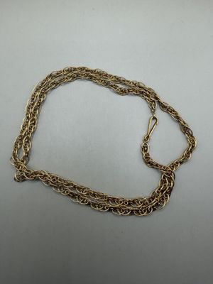 Collier en or jaune 750 millièmes mailles ovales entrelacées… - Photo 1