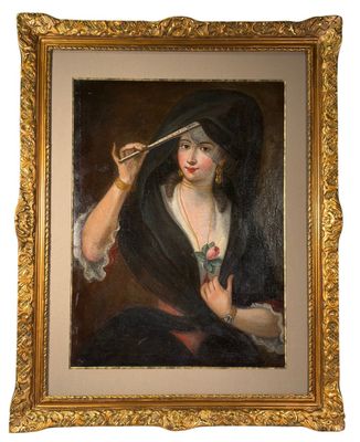 une image représentant un tableau où l'on voit une femme en train de se peigner les cheveux