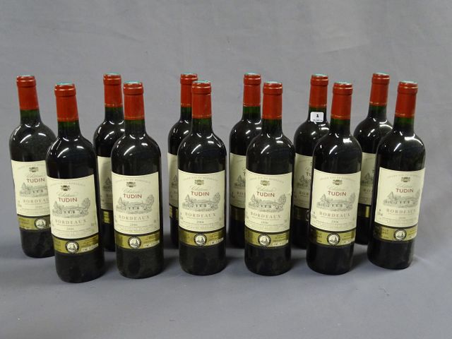 CHATEAU TUDIN :  12 bouteilles BORDEAUX, année 2006 (bouteilles n...