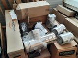 a pile of boxes that are sitting on a pallet