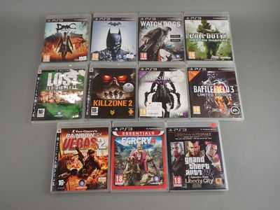 a lot of video games on the table