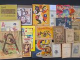 many books that are on the table together