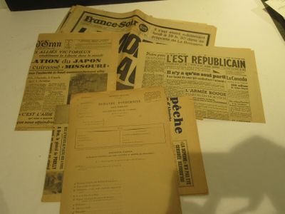 Lot DE Journaux Dont France Soir, Est Republicain, LE …