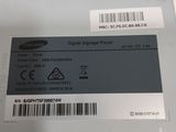 a picture of a samsung phone with a barcode on it