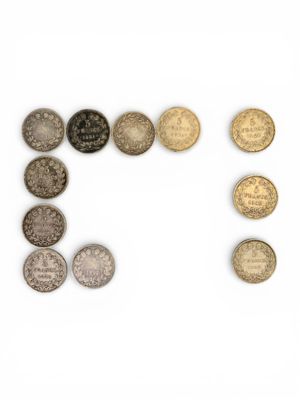 FRANCE. 11 Pièces de 5 francs argent "Louis Philippe", B (Ro… - Photo 1