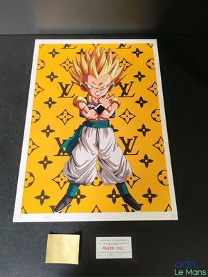 a picture of a picture of gohan on a yellow background