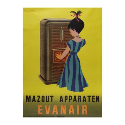 une photo d'une femme en robe bleue debout devant un téléviseur