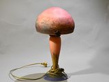 an image of a lamp with a mushroom shaped shade on it