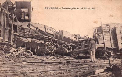 CPA : Coutras (Gironde). Catastrophe du 24 Août 1907 - Photo 1
