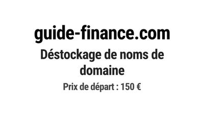 Nom de domaine guide-finance.com.