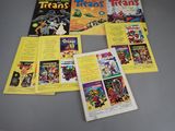 a lot of comic books on the table
