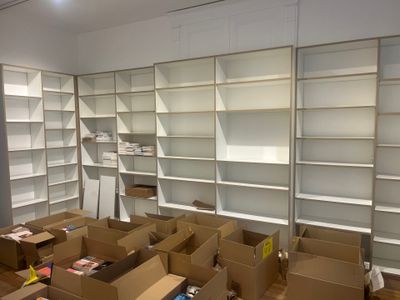 a room with a lot of boxes on the floor