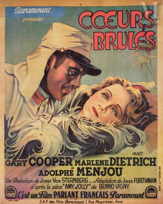 CŒURS BRÛLÉS 1937 de J. Von Sternberg, avec Marlène Dietrich…