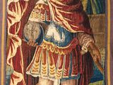 painting of a man dressed in armor and holding a sword