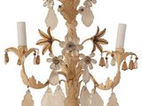 an image of a chandelier with flowers and candles on a white background