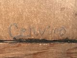 an image of a close up of a piece of wood with writing on it