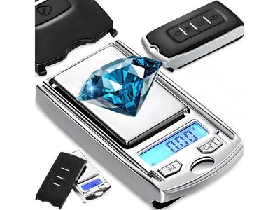 une image représentant une balance numérique sur laquelle figure un losange bleu