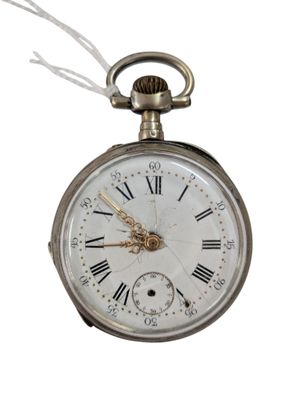 Montre de gousset argent (crabe) (poids 71, 8 gr)