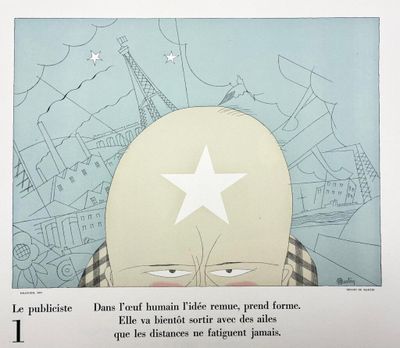 une illustration représentant un homme avec une étoile sur la tête
