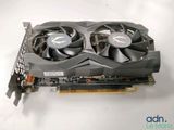 a close up of a video card with two fans on top of it