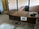 a table with a number on it in a room