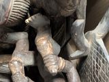 a pile of old items that are in a box