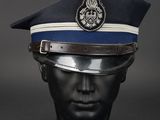 a close up of a hat on a mannequin head