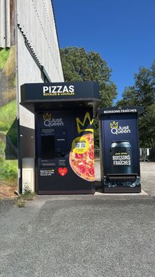 two vending machines on the side of a building