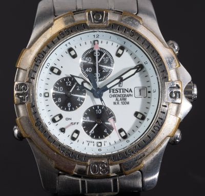FESTINA Montre Chrono homme en métal argenté