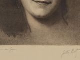 portrait of a young woman with long hair in a black and white photo