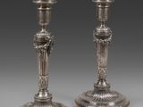 paire de chandeliers anciens en argent