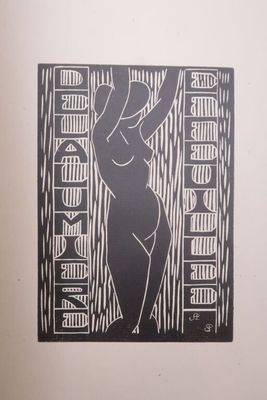 an image of a black and white drawing of a woman