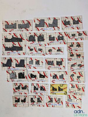 a picture of a picture of a wall made out of postcards
