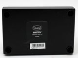 an image of a close up of a black box on a white surface