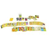 a card game set with a lot of cards on the table