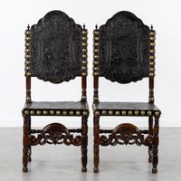 Ensemble de huit (6+2) chaises espagnoles ou « chaises Ruben… (photo 3)