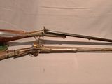 pair of antique wooden and metal flints and a brass - plated brass - plated brass - plated brass - plated brass - plated brass -