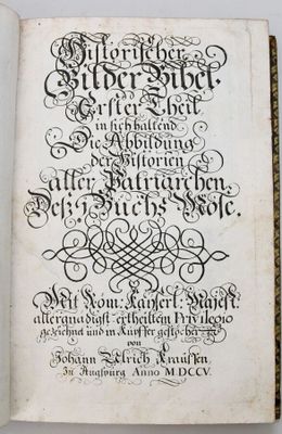 Bible illustrée BIBLE - KRAUSS (Johann Ulrich)