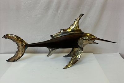 Poisson Porte Epee DE Type Marlin EN Metal Poli Avec UN Corp…