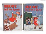Deux livres pour enfants sont posés côte à côte sur une surface blanche