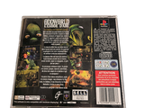a back cover of a video game with a picture of a frog on it