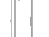 a drawing of a shower door with a glass door
