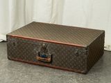 louis vuitton monogram canvas trunk trunk with brass hardware