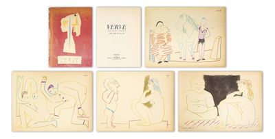 six dessins représentant des personnes dans différentes poses sur fond blanc
