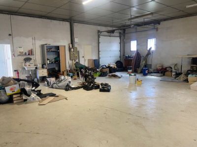 a large room with a lot of clutter in it