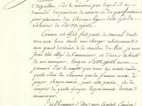 une vieille lettre écrite en cursive sur un bout de papier