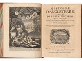 an old book with a picture of a man and a woman in a landscape