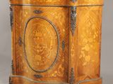 an image of a wooden cabinet with a marble top