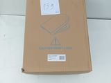 a cardboard box with a drawing of a chair on it