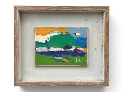 an image of a picture of a painting in a wooden frame